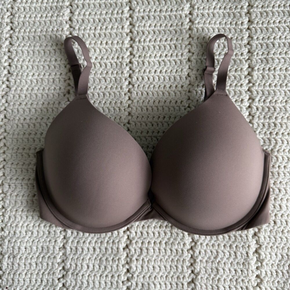 SKIMS Fits Everybody Push-Up 34DDD Demi Bra In Sienna Cool-Toned Brown